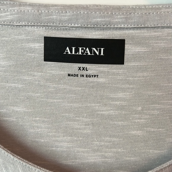 NWT ALFANI Solid Henley Mens 2XL Bright White - Picture 3 of 8